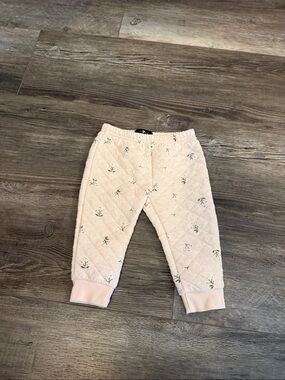 7 For All Mankind Pink Foral Quilted Sweatpants